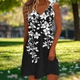 thumbnail image 4 of Fznquz Summer Women Dresses Black Floral Sundress Mini Tank Dresses Beach Casual V Neck Dresses for Women 2026 Trendy, 4 of 6