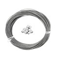 thumbnail image 1 of Cable para colgar fotos recubierto DGOL de 100 pies, cuerda de acero inoxidable 304 de 1/16 pulgadas (1,5 mm), núcleo estándar de 7x7, 100 pies con 10 fundas, 1 of 5