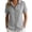 Silver, variant on Women's Summer Faux Linen Short Sleeve Casual Shirt, Turn Down Collar Loose Fit with Hidden Button Placket, for Daily Wear or Summer Wedding Guest Outfits Silver