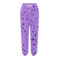 thumbnail image 3 of Brondbend High Waisted Sweatpants for Women Jogger Pants Women Printed Pocket Drawstring Casual Sports Ankle Workout Pants Baggy Fall Winter Outdoor Fitness Athletic Trousers ,Purple, 3 of 4