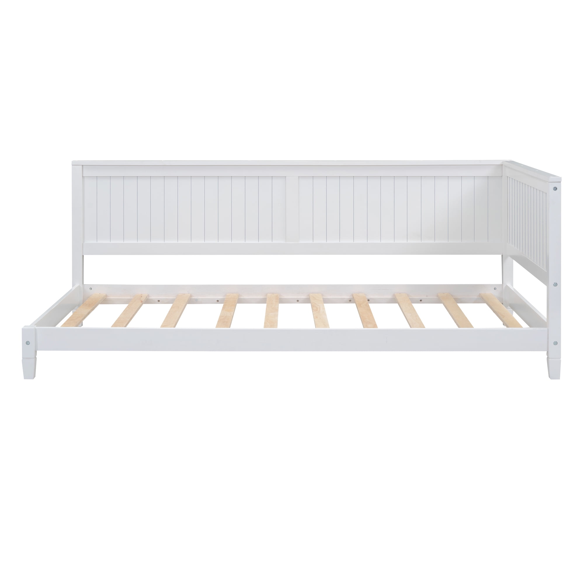 Aukfa Twin Size Daybed, Wood Sofa Bed, White