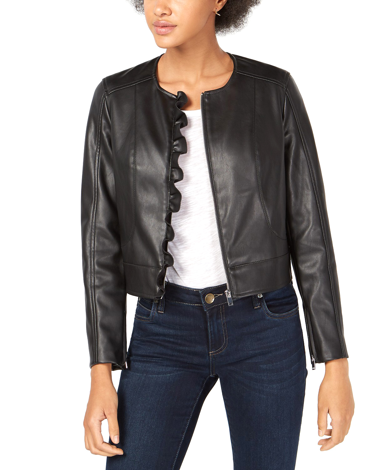maison jules leather jacket
