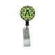 Lettre d'Un Ballon de Football Vert & Jaune Rétractable Badge Bobine – image 1 sur 1