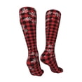 thumbnail image 3 of Yiaed Red Buffalo Plaid Print Great elasticity Adult Stockings Sports socks for Men and Women-One Size, 3 of 8