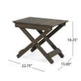 thumbnail image 3 of Outdoor Folding Wooden Side Table, Gray, 15"D X 22.75"W X 18.25"H, 3 of 9