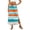 Saffron, variant on High Waisted Striped Maxi Skirt, Casual Flowy Side Slit Long Skirt with Pockets, Elastic Waist Drawstring Summer Beach Bottoms