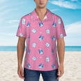 thumbnail image 4 of Lsque French Bulldog pattern Hawaiian Shirt for Men, Unisex Summer Beach Casual Short Sleeve Button Down Shirts-3X-Large, 4 of 9