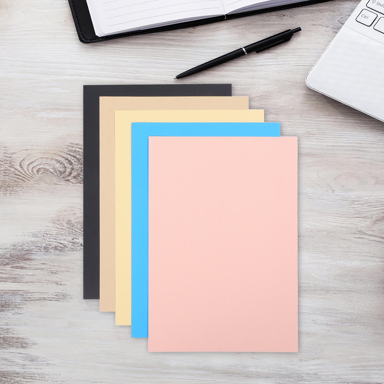MLINS 100pcs A4 Binding Covers Colorful Crafting Papers Art Supplies For Adults And Students Report Covers Paper Binding Materials Card Paper For Card Making