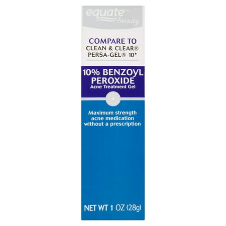 (2 Pack) Equate Beauty 10% Benzoyl Peroxide Acne Treatment Gel, 1 (Best Drugstore Spot Treatment)
