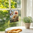 thumbnail image 3 of Butterfly and Poppy Flower Stained Glass Panels – Square Shaped Window Hangings, Tiffany Glass Traditional Art Crafts for Home Decor Gifts 81OR10, 3 of 6