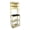 White+Black + Particle Board, variant on 23.62" 5-Tier Bakers Rack for Kitchen, White and Rustic Brown Coffee Bar Shelf, Microwave Stand with Multi-Layer Storage