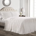 thumbnail image 1 of ZXNYH Ruffle Skirt Bedspread Vintage Chic Farmhouse Style Lightweight 3 Piece Set, Queen, Ivory, 1 of 7
