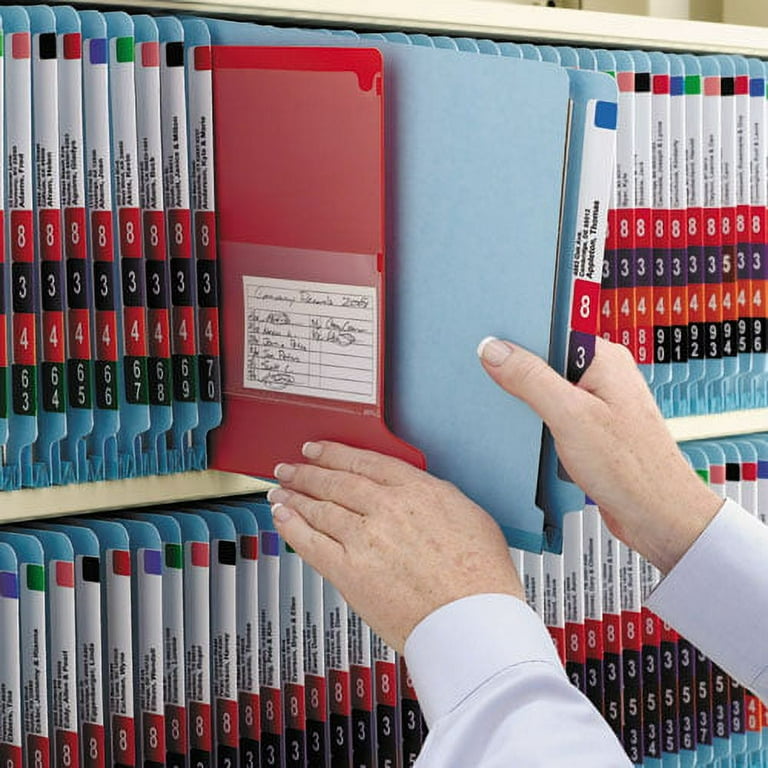Colored Poly Out Guides with Pockets, 1/3-Cut End Tab, Out, 8.5 x 11, Red, 25/Box Colored Poly Out Guides with Pockets, 1/3-Cut End Tab, Out, 8.5 x 11, Red, 25/Box