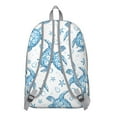thumbnail image 2 of Abstract Nautical Sea Turtle Pattern Casual Daypack – Vintage Style Backpack with Oxford Durable Material, Large Capacity, and Anti-theft Features for School, Outdoor Activities, and Travel, 2 of 5