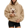 thumbnail image 2 of Hoodie with Dog Pouch Hoodie with Dog Pouch,Sweatshirt with Dog Pouch, Oversized Pet Hoodie Carrier Large Pocket Puppy Kitten Dogs Holder Women's Hoodie XXL, 2 of 6