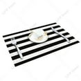 thumbnail image 3 of Stripes Black White Simple Pattern Table Mat Kitchen ration Placemat Table Napkin For Wedding Dining Accessories Table Mat, 3 of 7