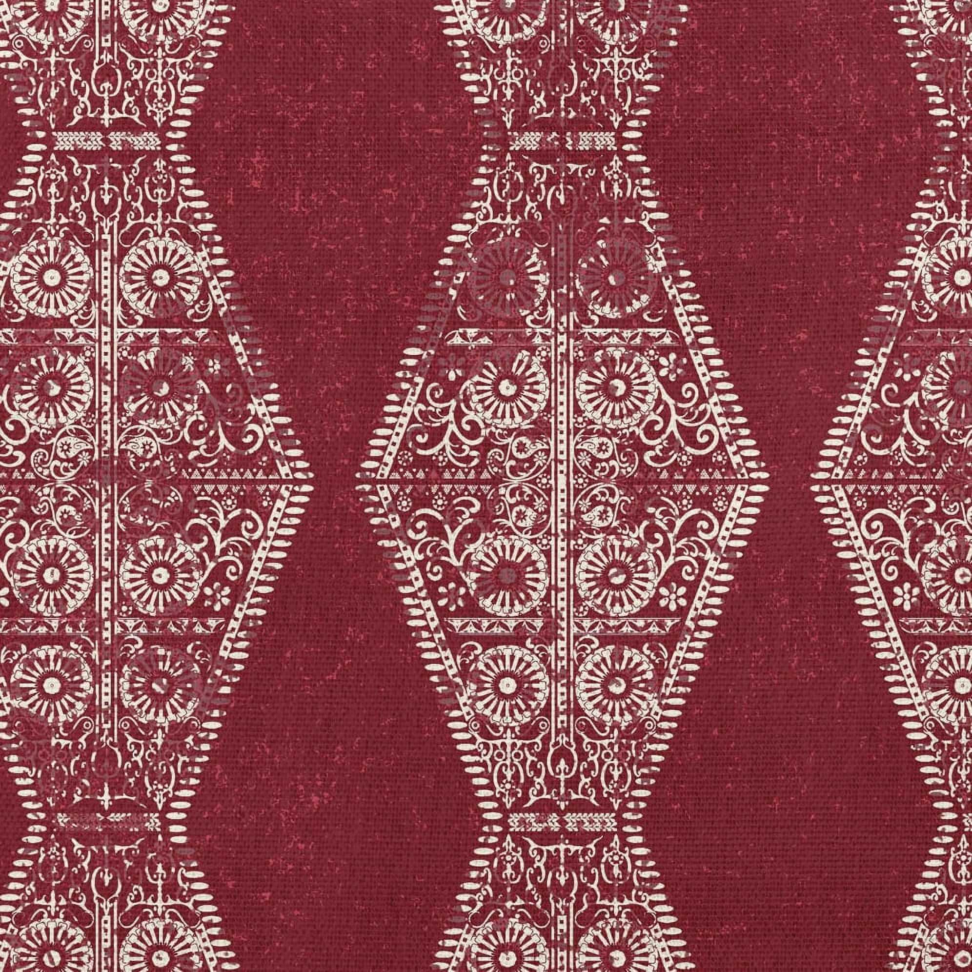 Simply Daisy 16" x 16" Victorian Red Polyester Throw Pillow