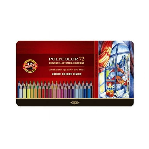 Koh-l-Noor Polycolor Assorted Colors Pencil Set (72 Count)