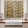 thumbnail image 2 of Ambesonne Starfish Kitchen Curtains, Tree from Shells, 55"x39", Pale Brown, 2 of 3