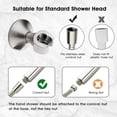 thumbnail image 5 of Handheld Shower Head Holder with Dual Angle Positions, Wall Suction Bracket Includes Adhesive 3M Disc, No Tools Required and Easy Installation, Brushed Nickel Finish, 5 of 9