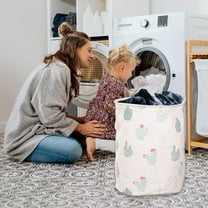 PATLOLLAV Storage Basket, Cute Hamper Canvas Laundry Basket Foldable with Waterproof Oxford Large Storage Baskets for Kids Boys and Girls, Office, Bedroom, Clothes,Toys