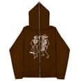 thumbnail image 3 of Sudaderas informales con estampado de calavera Y2k para hombre y mujer, sudaderas con capucha góticas para parejas, sudadera con cremallera de talla grande Harajuku Y2k, 3 of 5