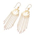 thumbnail image 2 of NOVICA Gold plated cultured pearl waterfall earrings, 'Glowing Rain', 2 of 7