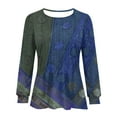 thumbnail image 4 of Aloohaidyvio Long Sleeve Tops,Women's Casual Long-sleeved Loose Round Neck Non-positioned Printed Top, 4 of 5