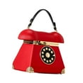 thumbnail image 4 of EHJRE Dial Telephone Crossbody Bag Shoulder Bag Phone Bag Retro Trendy Purse Red, 4 of 9