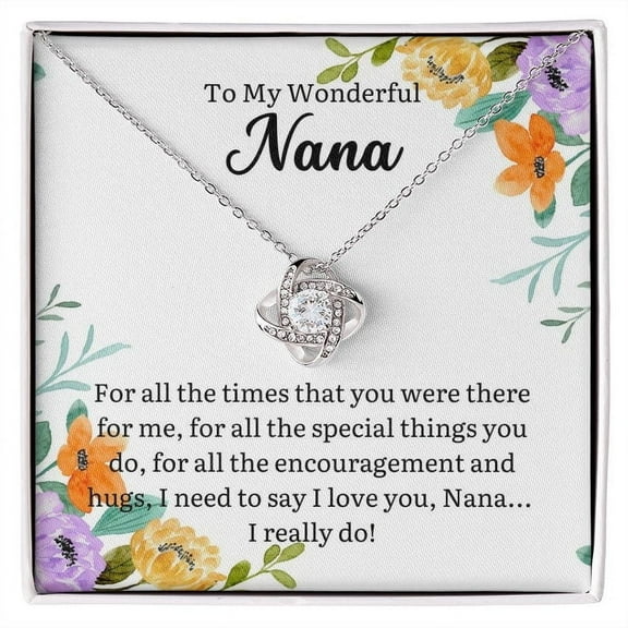 To My Wonderful Nana | Love Knot Necklace Standard Box