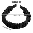 thumbnail image 2 of Unique Bargains 1 Pcs Solid Color Pleated Headband Women Hairband Hair Hoop for All Hair Black, 2 of 7
