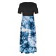 thumbnail image 3 of Vestido de cuello redondo con estampado de hombros descubiertos y manga corta informal de verano para mujer OAVQHLG3B Store  lin121212, 3 of 4