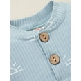 thumbnail image 5 of Douhoow Infant Boys Girls Clothes Baby Ribbed Sun Print Long Sleeve Bodysuits Pants, 5 of 9
