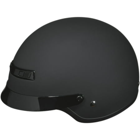 Z1R Nomad Helmet Half (Solid Black Rubatone,