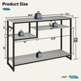 thumbnail image 4 of Bestier Table Console Étroite en Métal, Table de Couloir à 4 Niveaux avec Étagères, Gris Rétro, 4 of 6