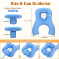 thumbnail image 6 of Face Down Pillow for Sleeping After Eye Surgery Head Positioning Prone Pillow for Massage Napping Tanning Pillow with Face Hole Doughnut Bed Cradle Cushion Detached Retina Vitrectomy Recovery, 6 of 6