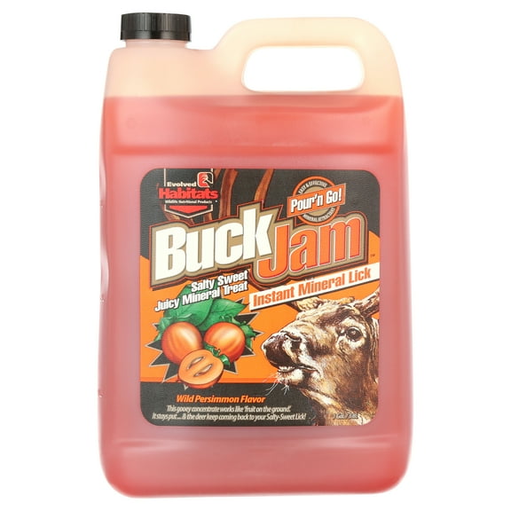 Flextone Buck Jam Instant Mineral Lick Unisex Deer Hunting Attractant, Wild Persimmon, 1 Gallon