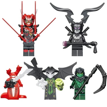 5 PCS Ninja Assembled Building Block Toys, Birthday Gifts for Boys and Girls Wedding Party Cake Decorations