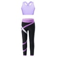 thumbnail image 1 of iEFiEL Girls Gymnastics Sports Suit Yoga Workout Tracksuit Outfit Set Crop Top with Pants Activewear, 1 of 5