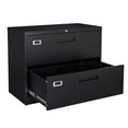 thumbnail image 5 of Fesbos Lateral File Cabinets with Lock,2 Drawer 36" Wide Metal Filing Cabinets, Hanging Letter/Legal/F4/A4 Size, Assembly Required - Black, 5 of 10