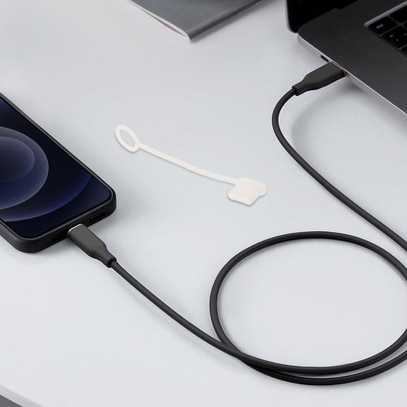 MOKKHNB Transparent Silicone USB C Cable Protector Caps with Hanging 20 Pack