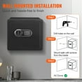 thumbnail image 6 of VEVOR Safe, 1.2 Cubic Feet Home Safe, Steel Security Safe with Digital Keypad and 2 Keys, Cabinet Safe with Fire-proof Bag, Protect Cash, Gold, Jewelry, Documents for Home, Hotel, 15.8x11.8x13.8 in, 6 of 9