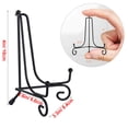 thumbnail image 3 of 10 Pack Anti-Slip Iron Display Stand, Black Iron Easel Plate Display Photo Holder Stand, Picture Frame Holder Stand for Displaying Pictures, Plates, Books and Arts, 3 of 7