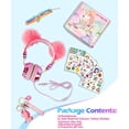 thumbnail image 3 of Auriculares con micrófono SVYHUOK Unicornio Rosa Pompoms para niñas, 3 of 3