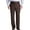 Dark Chocolate, variant on Haggar Mens Classic fit Dress Pants 46 / 32 Black Solid Stretch