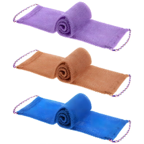 ACDANC 3 Pack Set African Net Sponge Bath Towels Wash Cloth Body Scrubbers For Use In Shower African Exfoliating Net For Back Scrubber Skin Smoother Body Net Exfoliator