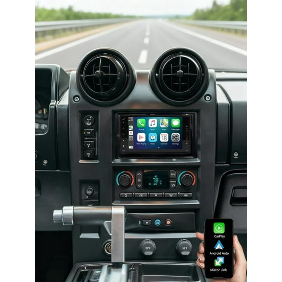 Molaner Android 15 Car Radio for Hummer H2 2003-2007 Fit for Wireless Carplay&Android Auto with 7 inch IPS Touchscreen Stereo Support Bluetooth/GPS/WiFi, 2 32G