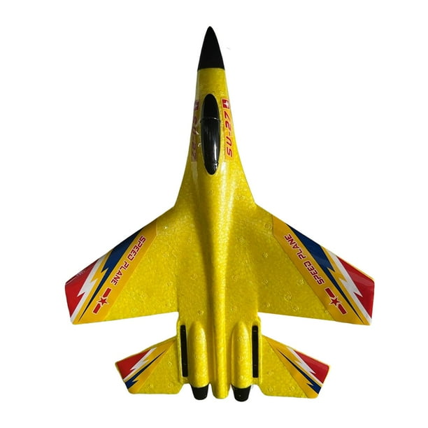 Avión RC de 2,4G y 2 canales, Avión de Control remoto, avión anticolisión, avión de ala fija RC para de 8, 10 años, regalos para , AMARILLO