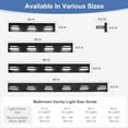 thumbnail image 2 of 24-Inch 3-Light LED Modern Black Bathroom Vanity Light Fixtures Over Mirror, Bathroom Lighting Fixtures with Cool White 6000K, Vanity Wall Lights for Bath Restroom Powder Room, 2 of 8