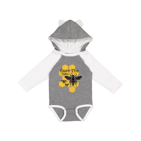 

Inktastic Honeycomb Save The Bees Gift Baby Boy or Baby Girl Long Sleeve Bodysuit